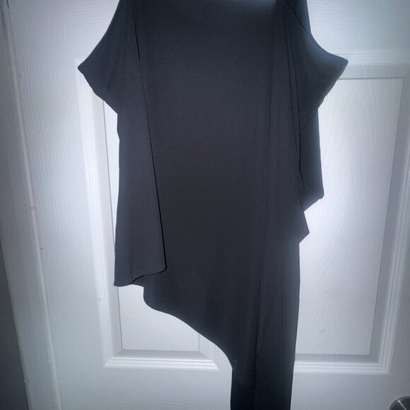 โจ Express Black Draped Asymmetrical Top | XL | NWT โจ - Picture 6 of 7